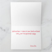 おもしろいつるクリスマス カード (内部)