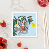 おもしろいつるクリスマス スタンダードカクテルナプキン (インサイチュ)