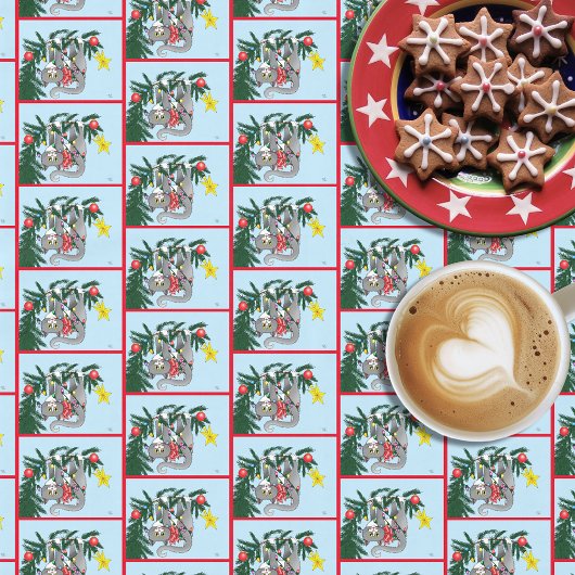 おもしろいつるクリスマス テーブルクロス