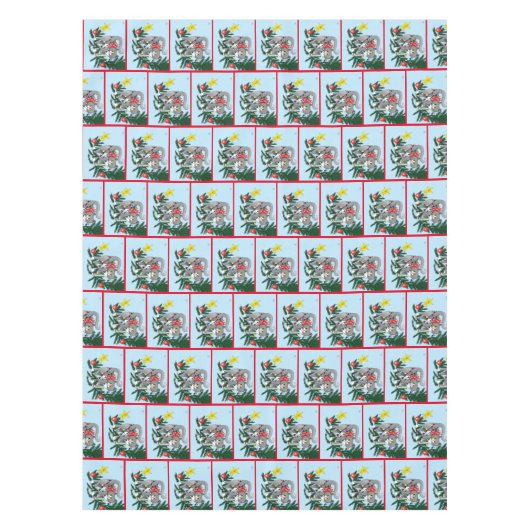 おもしろいつるクリスマス テーブルクロス (正面)