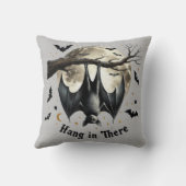 おもしろいつるヴィンテージこうもりハロウィーン クッション (裏面)