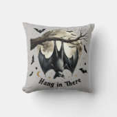 おもしろいつるヴィンテージこうもりハロウィーン クッション (正面)