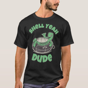 おもしろいつる亀の恋人のための緩い怠惰な亀 Tシャツ