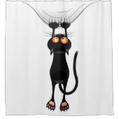 おもしろいつる子猫 シャワーカーテン (正面)