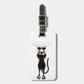 おもしろいつる猫 ラゲッジタグ (正面縦)