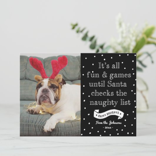 おもしろいでいけないリストの休日のフォトカードカード シーズンカード (スタンド正面)