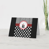 おもしろいでお洒落なクリスマス猫のカップルパターン シーズンカード (裏面)