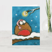 おもしろいでお洒落なロビンおよび白熱虫のフェスティバルカード シーズンカード (正面)