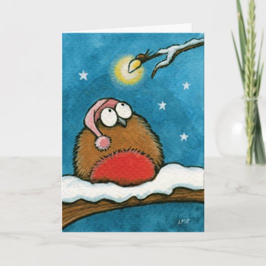 おもしろいでお洒落なロビンおよび白熱虫のフェスティバルカード シーズンカード (正面)