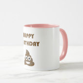 おもしろいでかわいいハッピーバースデーのパーティーのウンチEmoji マグカップ (正面右)