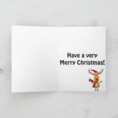 おもしろいでかわいいルドルフはトナカイを赤ゆっくり進ました シーズンカード (内部)