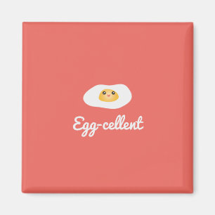 おもしろいでかわいい卵のEggcellentのユーモアのあるな食糧しゃれのおもしろい マグネット