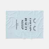 おもしろいでかわいい引用文の鞭の昼寝毛布の空色 フリースブランケット (正面(横))