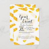 おもしろいでかわいい手描きの夏のトウモロコシ 招待状 (正面/裏面)