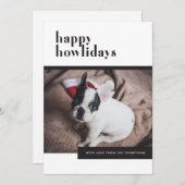 おもしろいでかわいい犬の幸せなHowlidaysペット恋人 シーズンカード (正面/裏面)