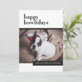 おもしろいでかわいい犬の幸せなHowlidaysペット恋人 シーズンカード (スタンド正面)