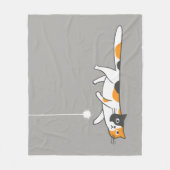 おもしろいでかわいい茶色のぶち猫|の子猫の猫好き フリースブランケット (正面)