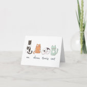 おもしろいでかわいくフランスのな猫カード サンキューカード (正面)