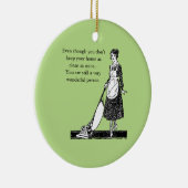 おもしろいできれいな家はカスタマイズ セラミックオーナメント (右)