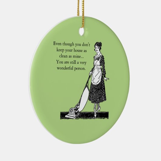 おもしろいできれいな家はカスタマイズ セラミックオーナメント (右)