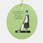 おもしろいできれいな家はカスタマイズ セラミックオーナメント (左)