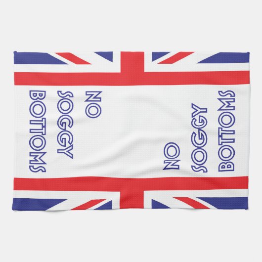おもしろいですばらしいイギリスは水浸しの底を離れて焼けます キッチンタオル (横)