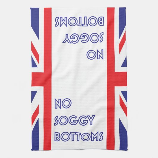 おもしろいですばらしいイギリスは水浸しの底を離れて焼けます キッチンタオル (縦)