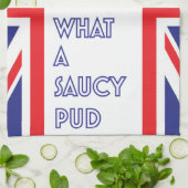 おもしろいですばらしいイギリスは粋なPudを離れて焼けます キッチンタオル (折り畳み)
