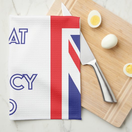 おもしろいですばらしいイギリスは粋なPudを離れて焼けます キッチンタオル (四つ折り)