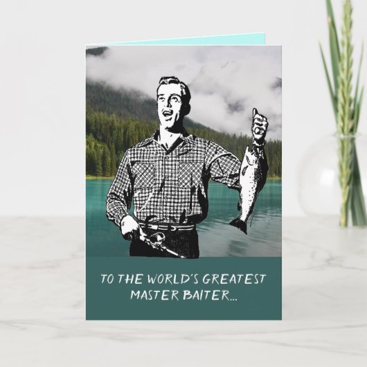 おもしろいですばらしいマスターのBaiterのカスタムな父の日 カード (正面)