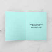 おもしろいですばらしいマスターのBaiterのカスタムな父の日 カード (内部)