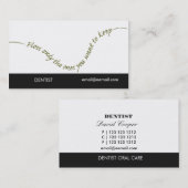 おもしろいでにこやかなフロスの歯科医の口頭心配 名刺 (正面/裏面)