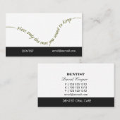 おもしろいでにこやかなフロスの歯科医の口頭心配 名刺 (正面/裏面)