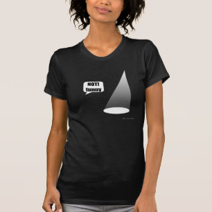 おもしろいではない劇場照明の女性の暗いT Tシャツ