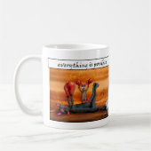 おもしろいでやる気を起こさせるなマグ コーヒーマグカップ (左)