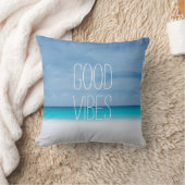 おもしろいでよい感情のビーチの海の写真のヒップスター クッション (ブランケット)