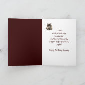 おもしろいでより古くより賢いバースデー・カードのかわいいアライグマ カード (内部)