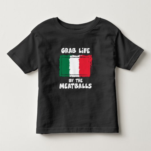 おもしろいでイタリアンなギフトのアイディアのミートボールイタリアFlag1 トドラーTシャツ (正面)