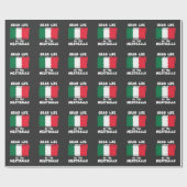 おもしろいでイタリアンなギフトのアイディアのミートボールイタリアFlag1 ラッピングペーパー (フラット)
