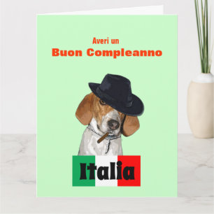 おもしろいでイタリアンな誕生日のギャングのCharley犬カード カード