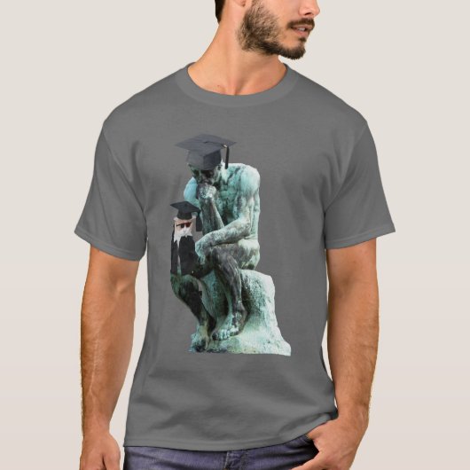 おもしろいでカスタマイズ可能な大学院の思想家 Tシャツ (正面)