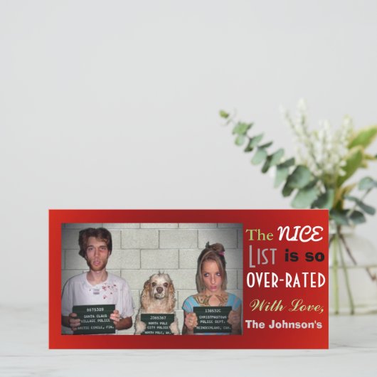 おもしろいでカスタマイズ可能な家族写真のクリスマス シーズンカード