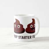 おもしろいでカスタムな文字のウンチのマグ コーヒーマグカップ (正面右)