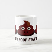 おもしろいでカスタムな文字のウンチのマグ コーヒーマグカップ (中央)