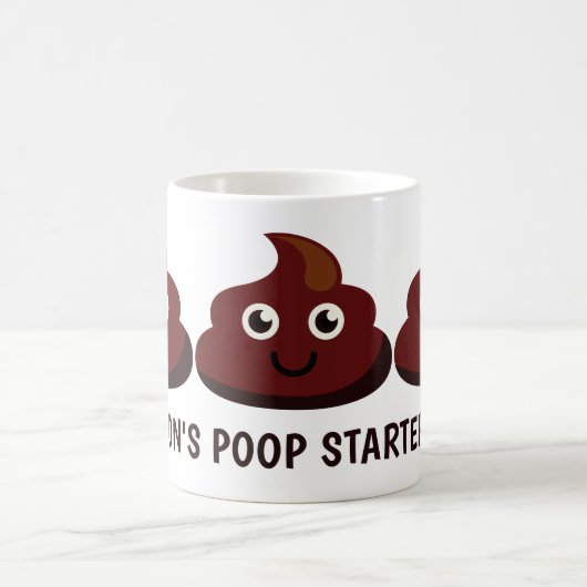 おもしろいでカスタムな文字のウンチのマグ コーヒーマグカップ (中央)