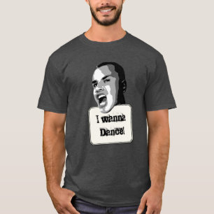おもしろいでカスタムな文字を踊りたいと思って下さい Tシャツ