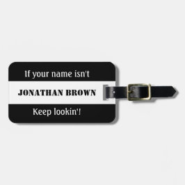 おもしろいでカスタムな荷物のラベル-ストライプ--を見ることを保って下さい ラゲッジタグ