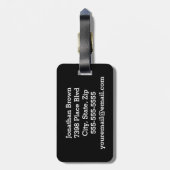 おもしろいでカスタムな荷物のラベル-ストライプ--を見ることを保って下さい ラゲッジタグ (裏面縦)