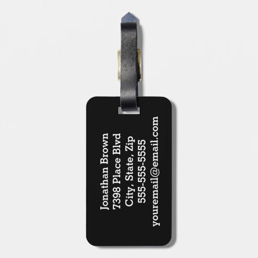 おもしろいでカスタムな荷物のラベル-ストライプ--を見ることを保って下さい ラゲッジタグ (裏面縦)