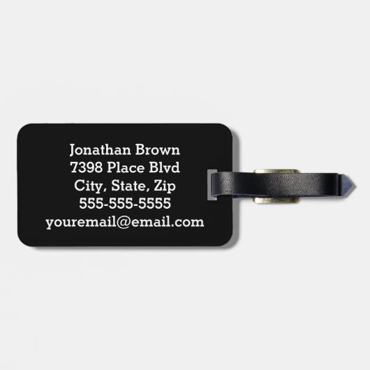 おもしろいでカスタムな荷物のラベル-ストライプ--を見ることを保って下さい ラゲッジタグ (裏面横)